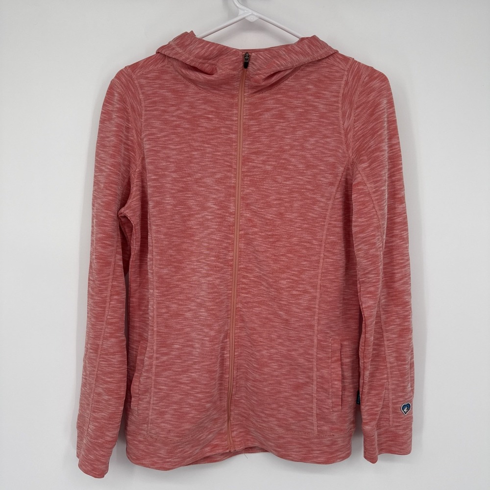 Kuhl Hoodie Womens XS Pink Moongazer Full Zip Flatlock Stitching Hoodie Hiking